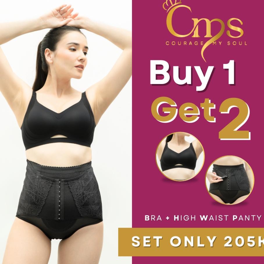 Korset Bh Cms Bundling Bra Hh Waist Panty Korset Hamil Celana Pakaian Dalam Ter Perut Buncit Hitam C