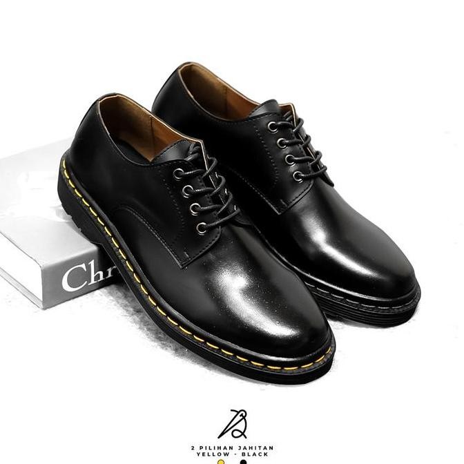 Sale Sepatu Docmart Pria Casual Derby Black - Brygan Craftmanship Sepatu Kerja Cowok Sepatu Kasual S