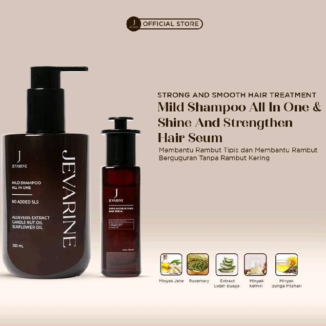 Terlaris [Bundling New Packaging] Mild Shampoo & Hair Serum - Membantu Mengurangi Kerontokan Dan Men