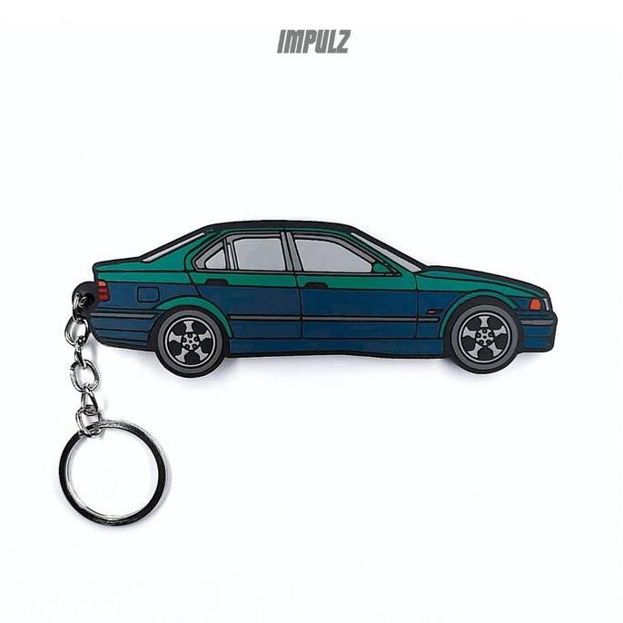 Stok Terbatas Gantungan Kunci Impulz BMW E36 Green Miniatur Mobil
