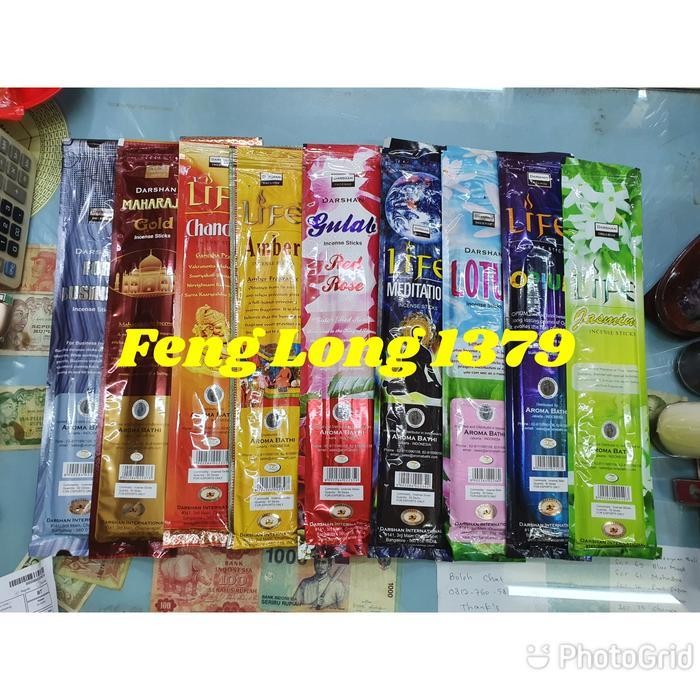IX Hio Dupa India Aromaterapi Life Darshan Incense Stick panjang