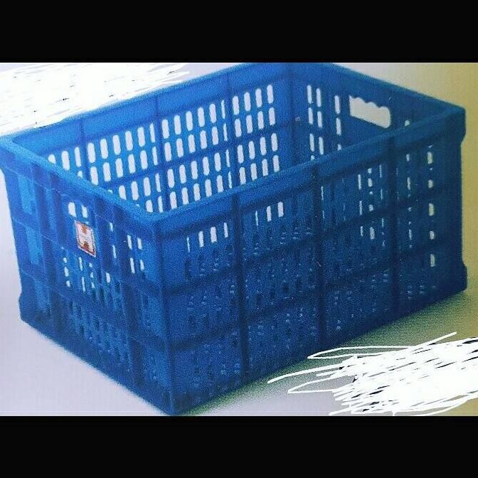 Box Container Hanata 2201 Plastik Krat Keranjang Industri Rak Susun Serbaguna Sayur Buah Ikan Kotak 