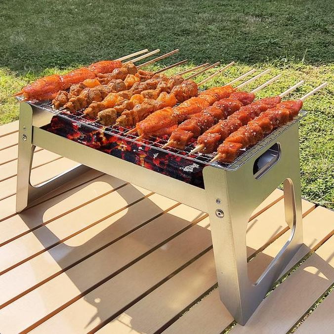 PANGGANGAN BBQ GRILL PAN ALAT WAJAN PANGGANG KOMPOR BAKARAN SOSIS/SATE ARANG BAKAR PEMANGGANG IKAN K