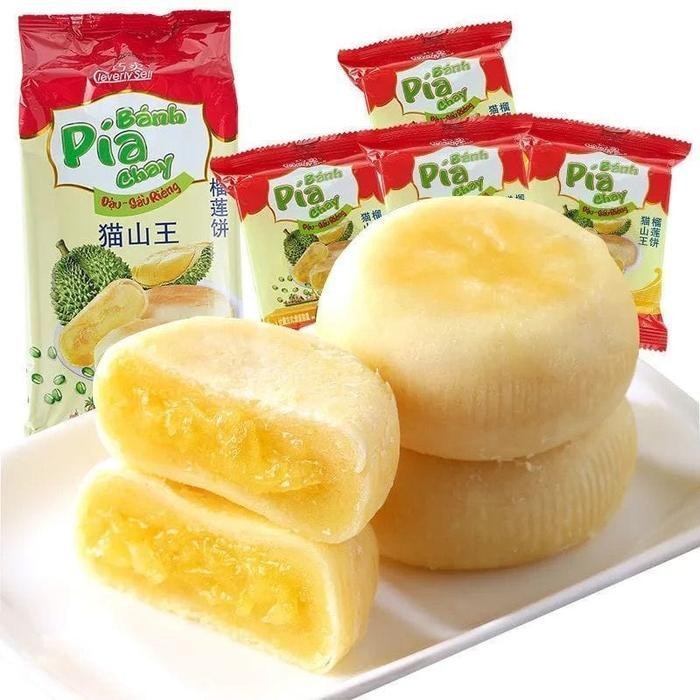 

IX HALAL Ready Stok Pia Durian Musang King Cleverly sell 1 Bungkus Pack isi 4 pcs 300 g gr gram buah Asli kue traditional import