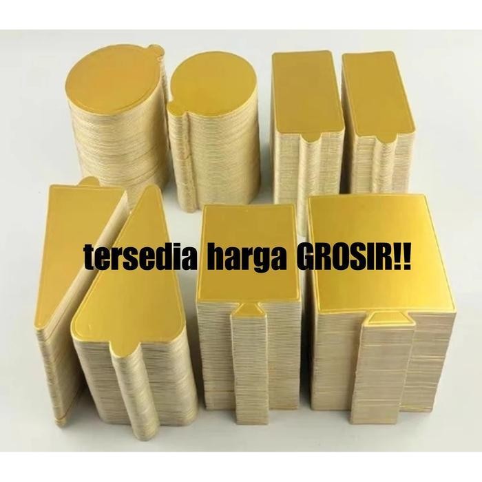 

IX 100pcs alas tatakan kue gold alas donut cake alas slice cake tiramisu