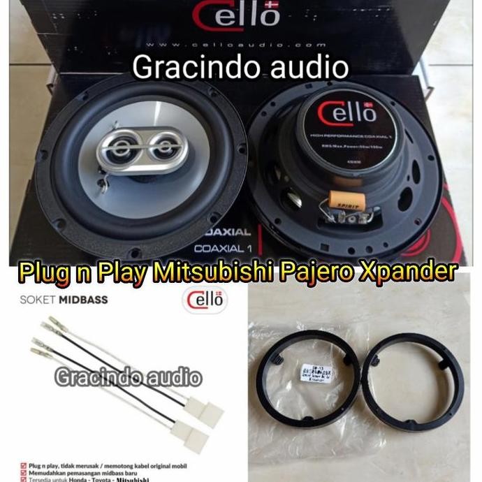 Speaker pintu Coaxial Cello 3way PNP OEM Mitsubishi XPander Pajero