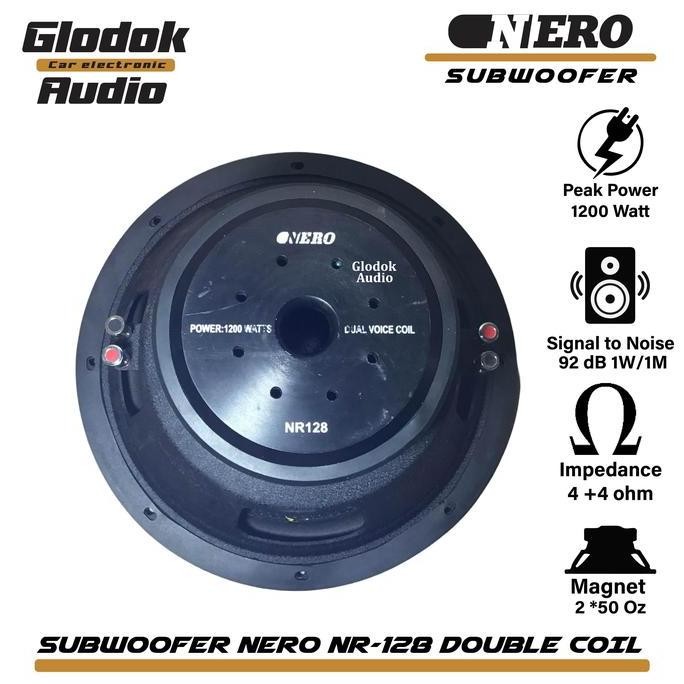 Subwoofer Nero Double Magnet 12 INCH DOUBLE VOICE COIL NR 128