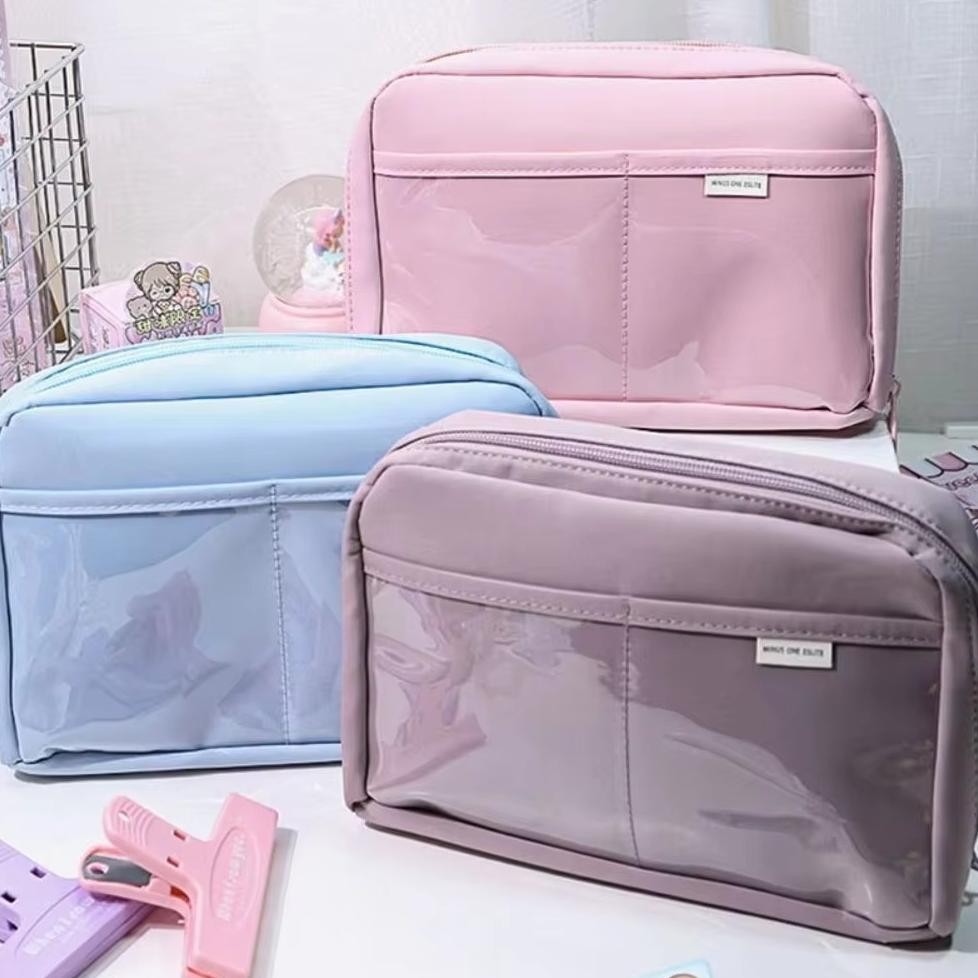 

STT Tempat Pensil 12 Sekat Kotak Pensil Model Polos Bahan Kanvas Ukuran Jumbo Pouch Tempat Alat Tulis 90 Kapasitas Besar Perlengkapan Sekolah Kantor 12 Layers