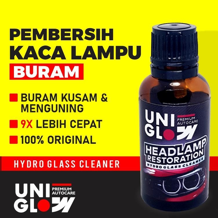 Cairan Ampuh Pembersih Kaca Lampu Mobil Buram HGC - Uniglow Autocare