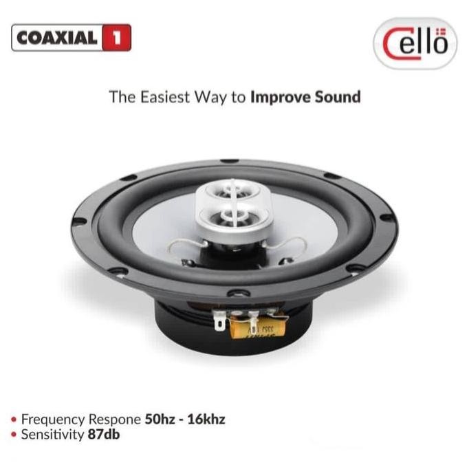 Speaker Coaxial 3way Cello 6.5inch PNP Pintu Toyota Innova 2004-2015
