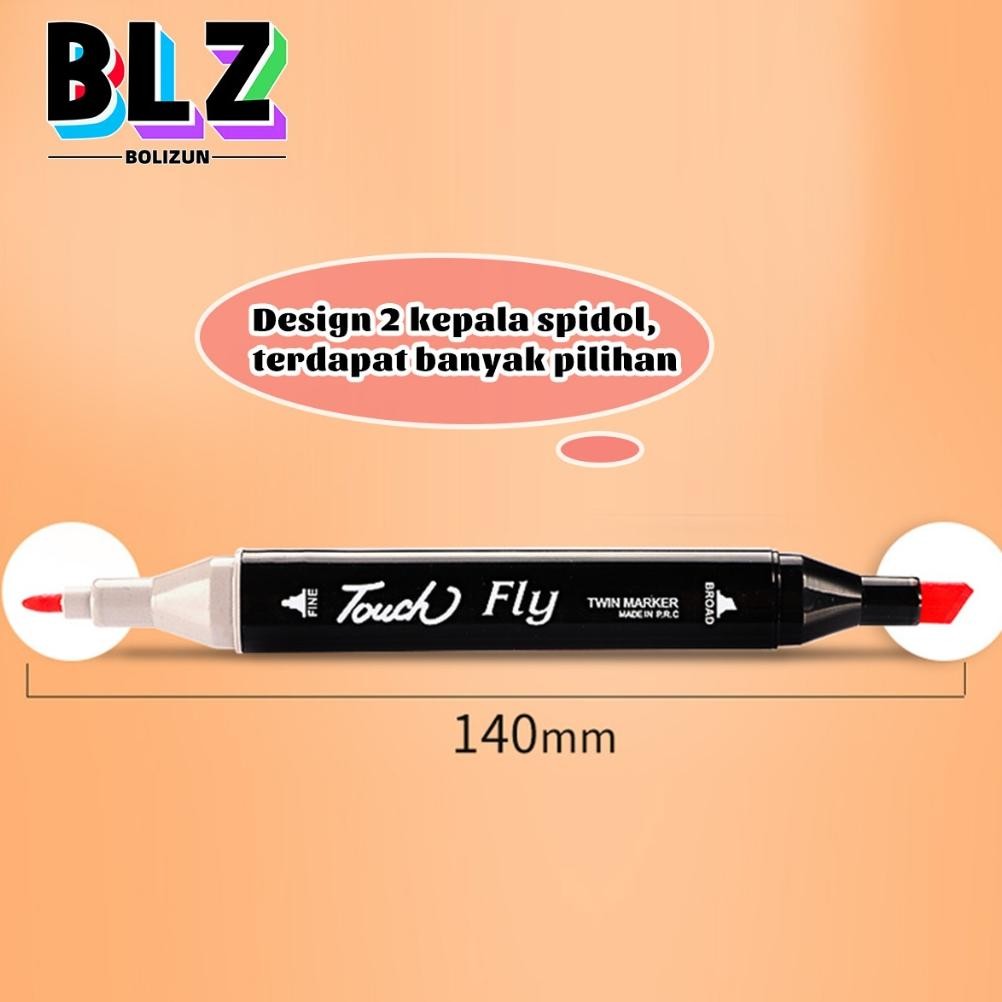 

BOLIZUN 2 in 1 Spidol dan Stabilo Touch Isi 24/36/48/60/80 Warna Dual Side Fine Art Brush Pen Sketsa