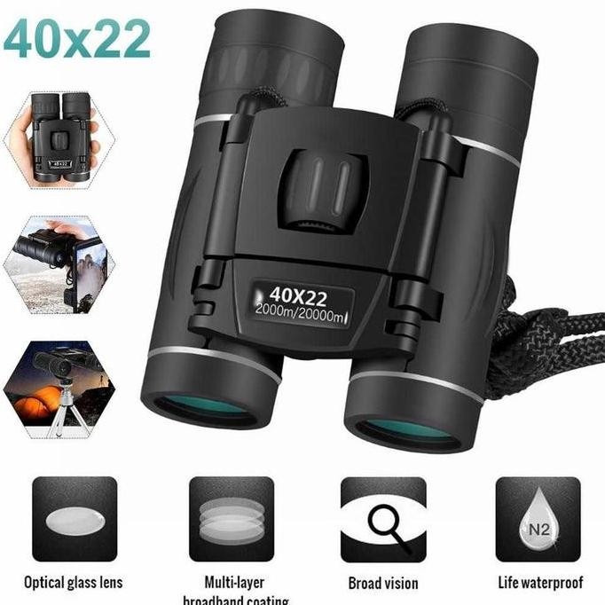 TEROPONG MINI FOLDABLE HD 40X22 2000M - LONG RANGE POWERFUL BINOCULARS ORIGINAL DAN TERPERCAYA