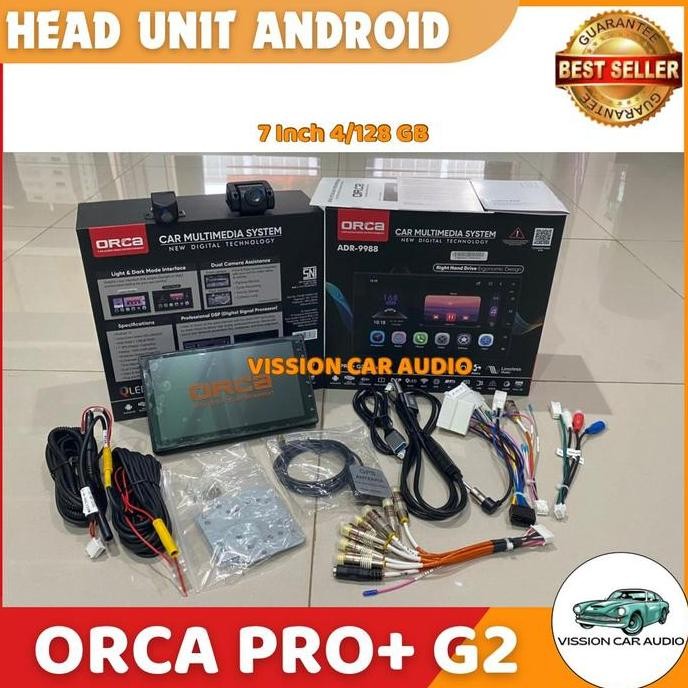 HEAD UNIT ANDROID ORCA ADR-9988 PRO PLUS G2 SERIES 7 INCH