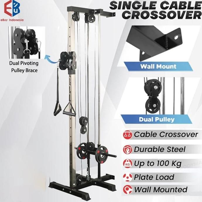 Single cable crossover alat angkat beban alat olahraga fitnes Home Gym CS