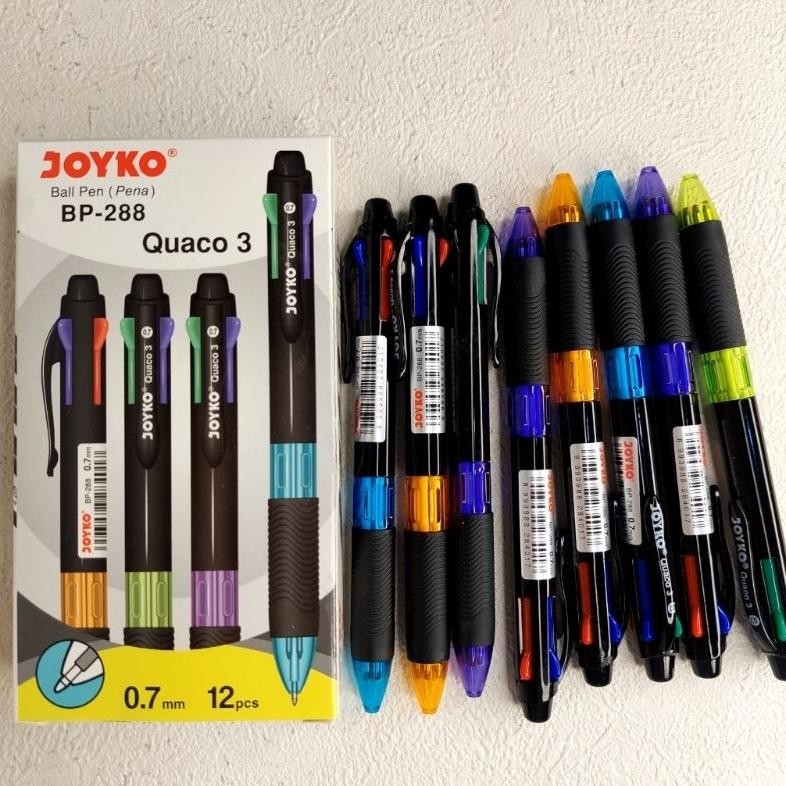 

Pulpen 4 Warna Joyko Quaco 3 BP-288 Lusin