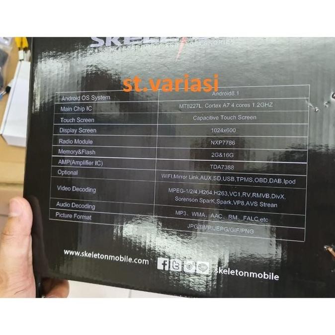 Double din Android Skeleton SKT-8176 10''inch mobil pajero sport