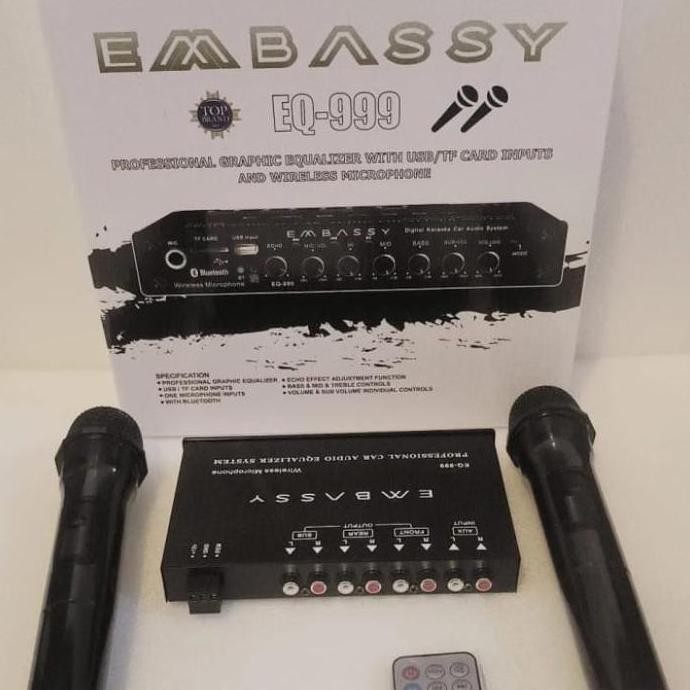 Parametrik equlizer EMBASSY EM-999 BLUETOOTH karaoke 2 mic wireless Embassy 999
