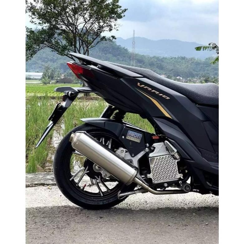 Promo Knalpot Cms Full Stainless Vario  125 150 160 Led Old Led New - Knalpot Luster Vario Knalpot A