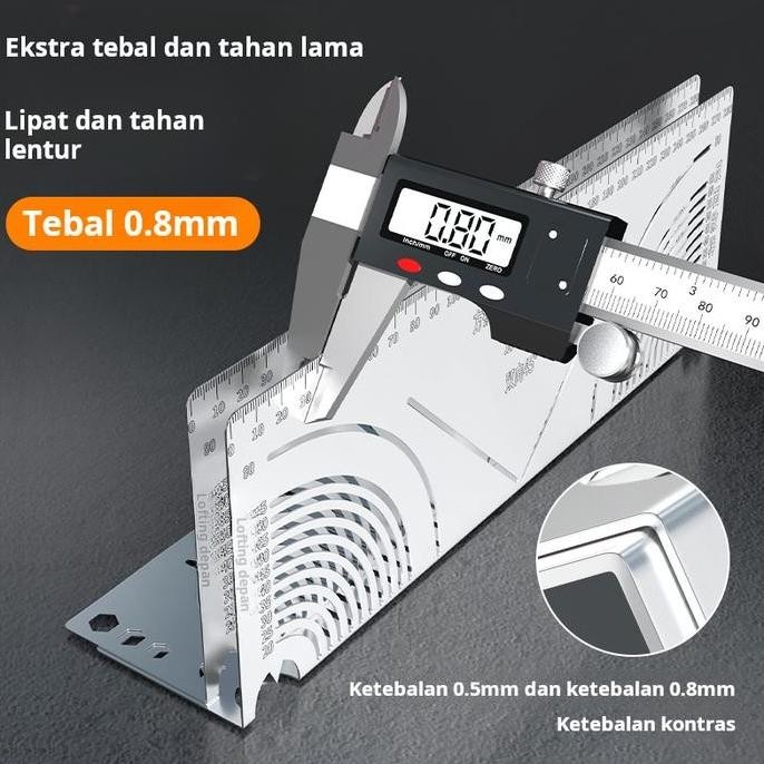 

90 Derajat Tabung Persegi Lipat Penggaris Bulat Penggaris Bulat Baja Persegi Lipat Sudut Busur Bulat Menggambar Penggaris Garis Co