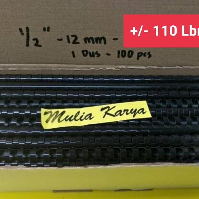 

Premium Spiral Plastik Jilid 1/2 " - 12 mm Folio 23 Lubang isi 100 pcs