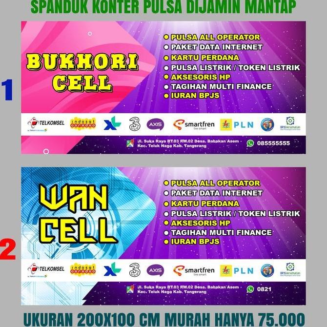 Premium Spanduk Konter Counter 200X100
