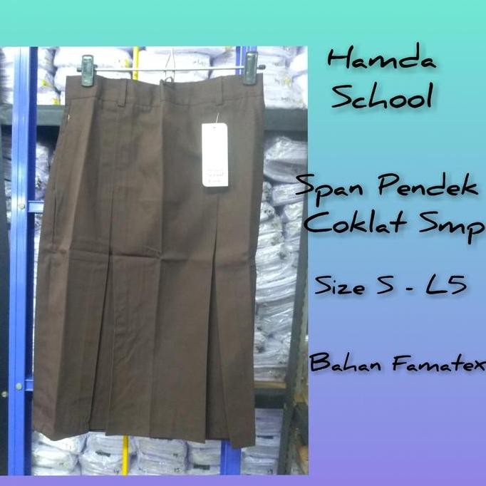 Rok Span Pendek Coklat Smp Seragam Sekolah