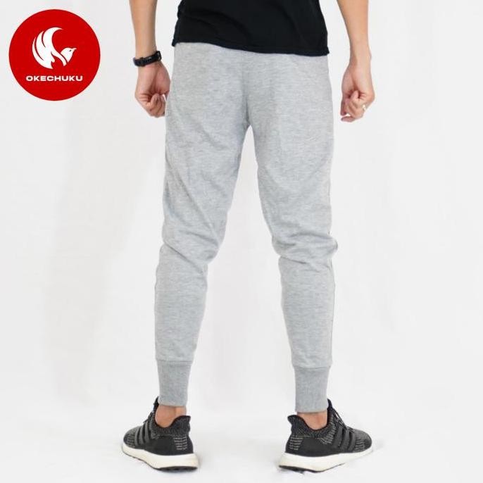 RexxT Grey Jogger Okechuku Sweatpants Pria Celana Joger Panjang