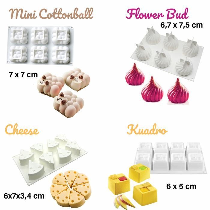 (Diskon) Cetakan Silikon Motif Cetakan Silikon Entremet Entremet Cake Silicone Bestseller