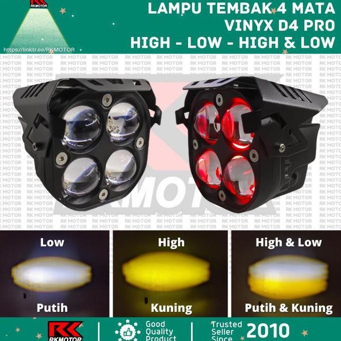 Lampu Tembak Led Vinyx Laser Gun D4 Pro Demon Devil Eye Garansi Premium