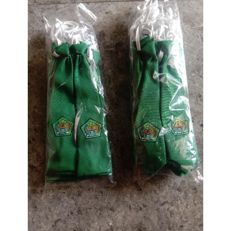 Prermium Dasi Sekolah Mi Putra Putri Bordir (20) / Dasi Hijau Mi Bordir / Dasi Sekolah Anak Mi Origi