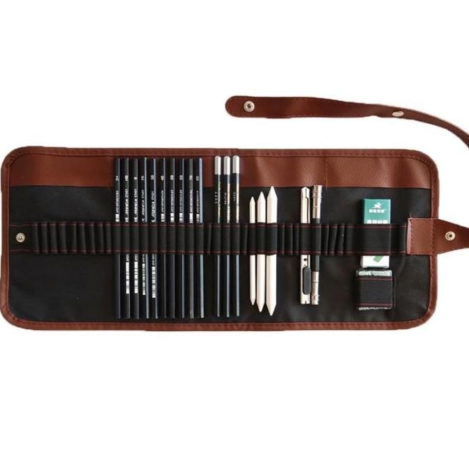 

Maries Sketching Pencil Roll Case Set / Set Pensil Lukis
