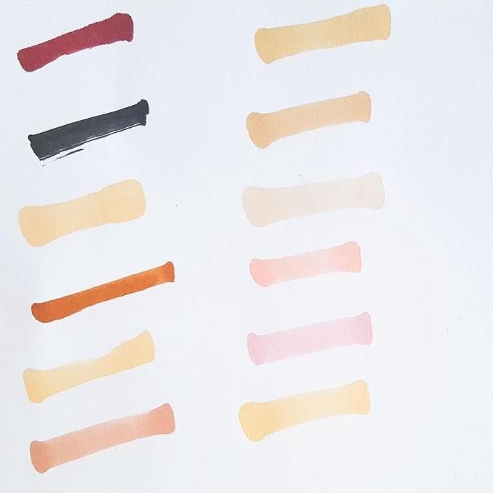 

Maries Coloring Marker / Sketch Marker Set 12 Skin Tones / Skin Color (Like Copic / Finecolour)