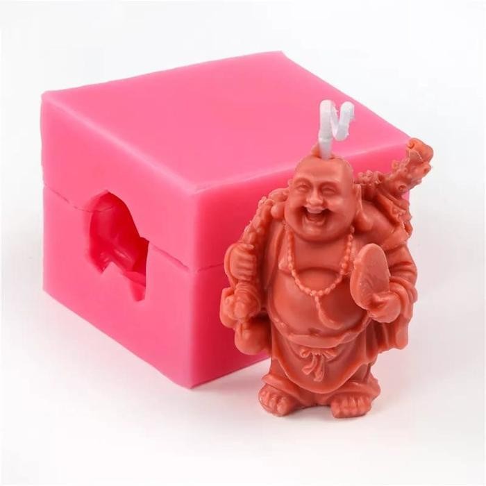 

(Ready) Cetakan Silikon 3D Chinese Laughing Buddha Design Diy Mold Bestseller