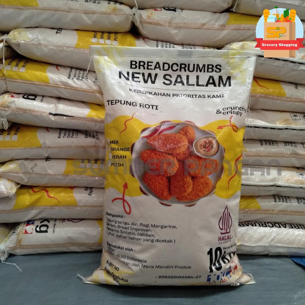 

NEW PRODUCT NEW SALLAM TEPUNG ROTI/ TEPUNG PANIR / BREAD CRUMBS ( MIX ) NEW SALAM 10KG REE RAIN