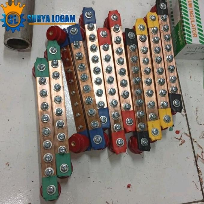 Busbar Tembaga Rstn-G 250A Tembaga Murni - Hitam Co