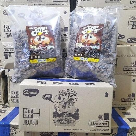 

FREE PACKING KARDUS !!! Simba Choco chips kemasan 1 bag 950g / Dloops 1 kg