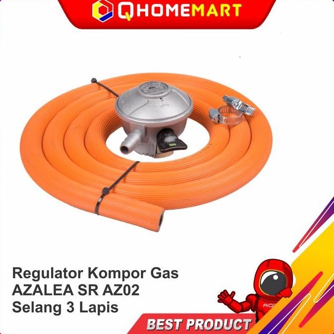 Terlaris Regulator Kompor Gas Azalea Sr Az02 Selang 3 Lapis [High Quality]