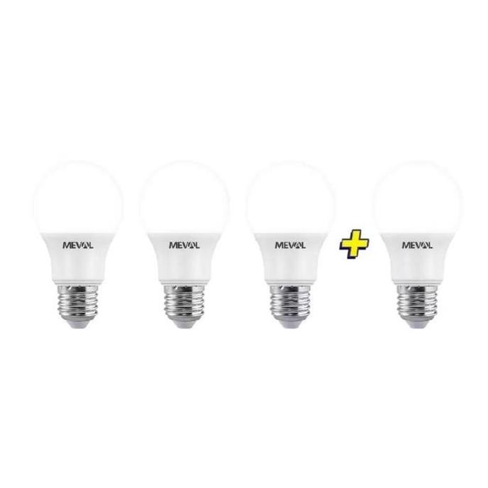 Lampu Bulb Led 5W / 7W Beli 3 + 1 Multipack Meval - 7 Watt New Stok