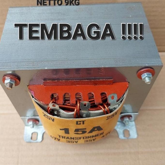 15A CT BESAR MURNI TRAVO TRAFO SYIFA KURAE BEST 15 AMPERE 47V CT 15 A TRANSFORMATOR