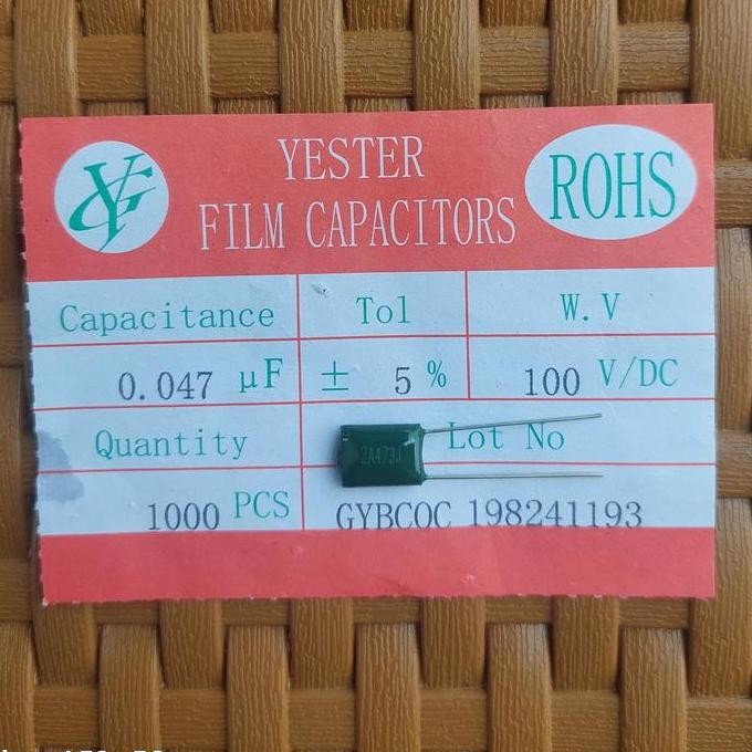 KAPASITOR CAPASITOR 473 47NANO 0,047UF 0.047UF 100V 100 VOLT