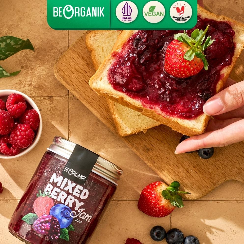 

Beorganik Mixed Berry Jam / Selai Mixed Berry 280gr Asli Tanpa Pengawet