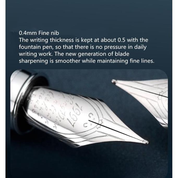 

TERLARIS! Pen Fountain 525 Full Metal Tinta EfSmall Bent Nib Converte