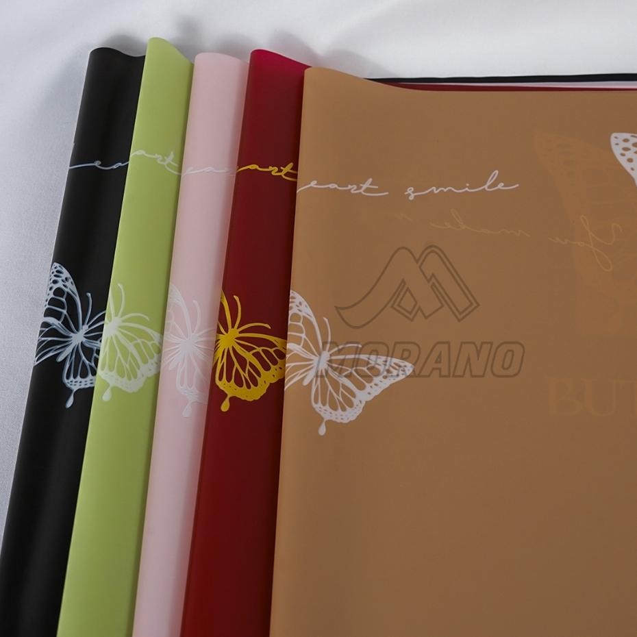 

20 Pcs Flower Wrapping Kertas Bunga Motif Kupukupu Cellophane R Untuk Buket Buet Bunga