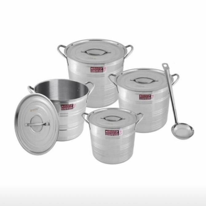 Rosh panci set susun 4 stainles steel tebal dari India 8 Qity 12 Qity 16 Qity 20 Qity sus 304