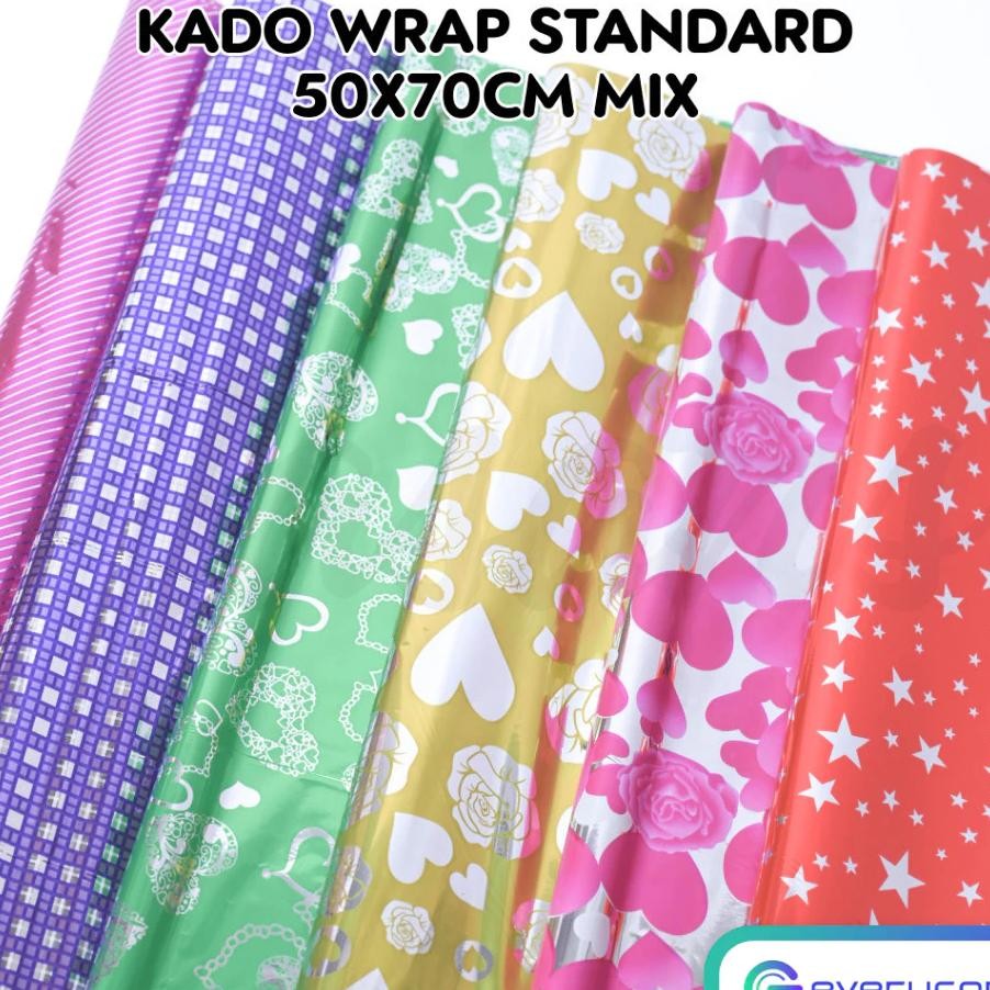 

50 Lembar Kertas Kado Motif Kertas Pembungkus Kado Wrapping R Kado Wrap Standard 50X70Cm