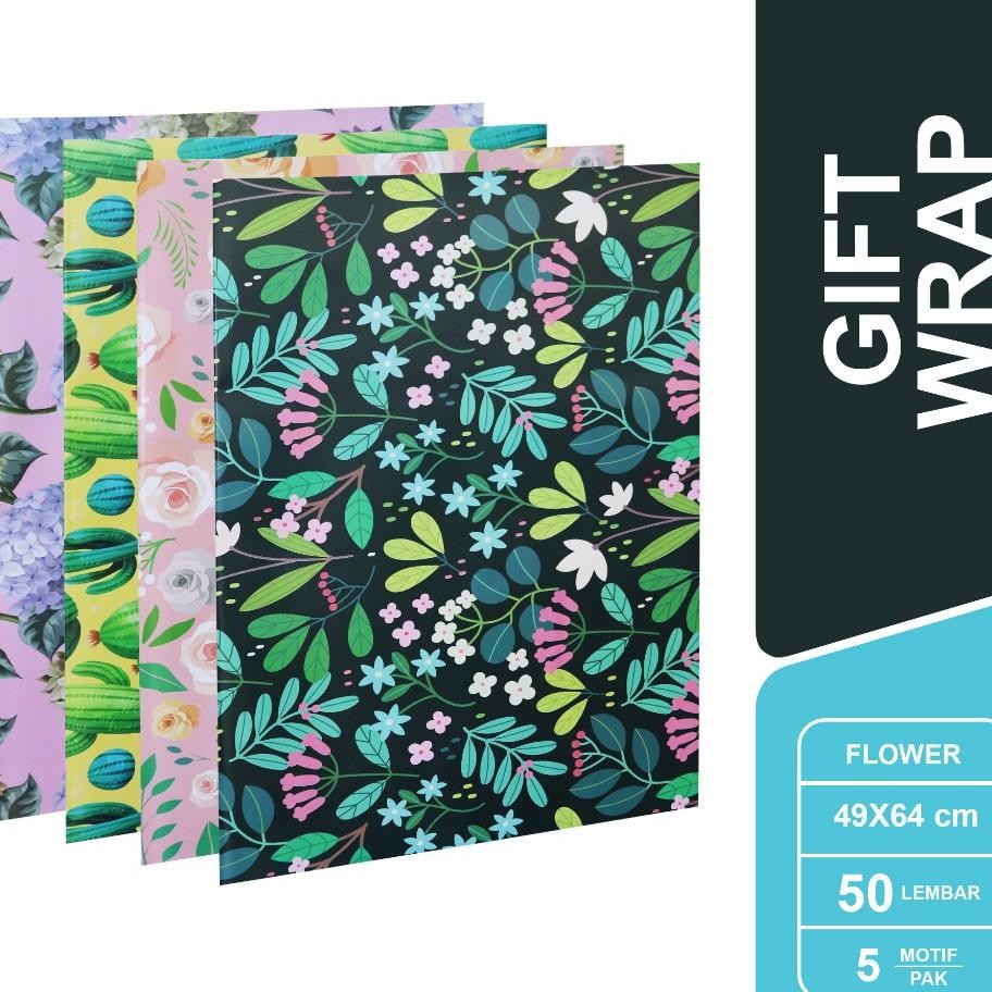 

Sidu Kertas Kado Glossy Motif Bunga L Gift Wrap 1 Pa Isi 50 Lembar Sdu Gw K Flo Ap