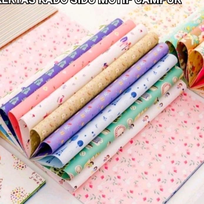 

Kertas Kado Motif Campur Sidu Kiky Isi 20 Lembar