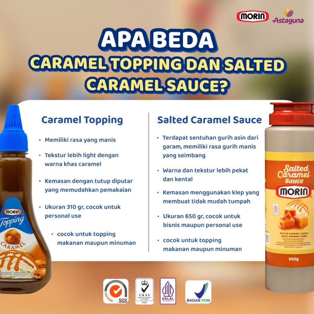 

Morin Sauce Tube - All Variant - Salted Caramel 650gr, Chocolate 650gr, Ganduiya Cokelat Hazelnut 550gr