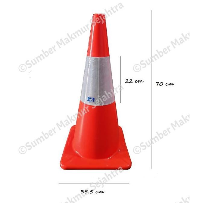 Traffic Cone Rubber / Kerucut Parkir Karet 911