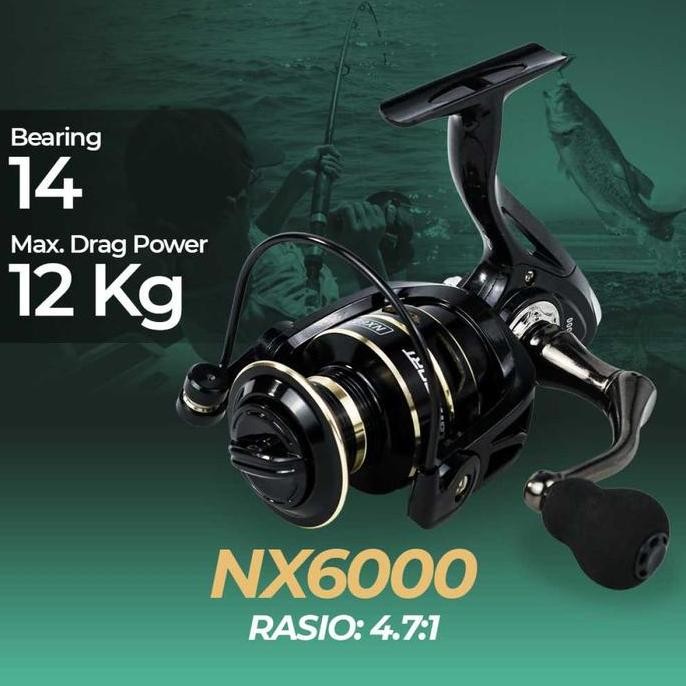 

Taffsport Nx6000 Metal Reel Pancing Spinning Fishing Reel 4.7:1